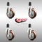 Service Caster 4 Inch 316SS Maroon Polyurethane Swivel 1-1/2 Inch Expanding Stem Caster Set SCC SCC-SS316EX20S414-PPUB-MRN-112-4 - alternate 2